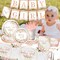 Rose Gold Baby Shower Plates and Napkins Pink Floral Baby Shower Plates Napkins Cups Banner
